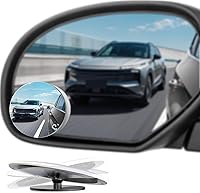 BFXM Blind Spot Mirrors 2 Pack - Frameless HD Convex Glass, 360° Adjustable Wide Angle Stick-On for Cars SUVs Trucks Safety