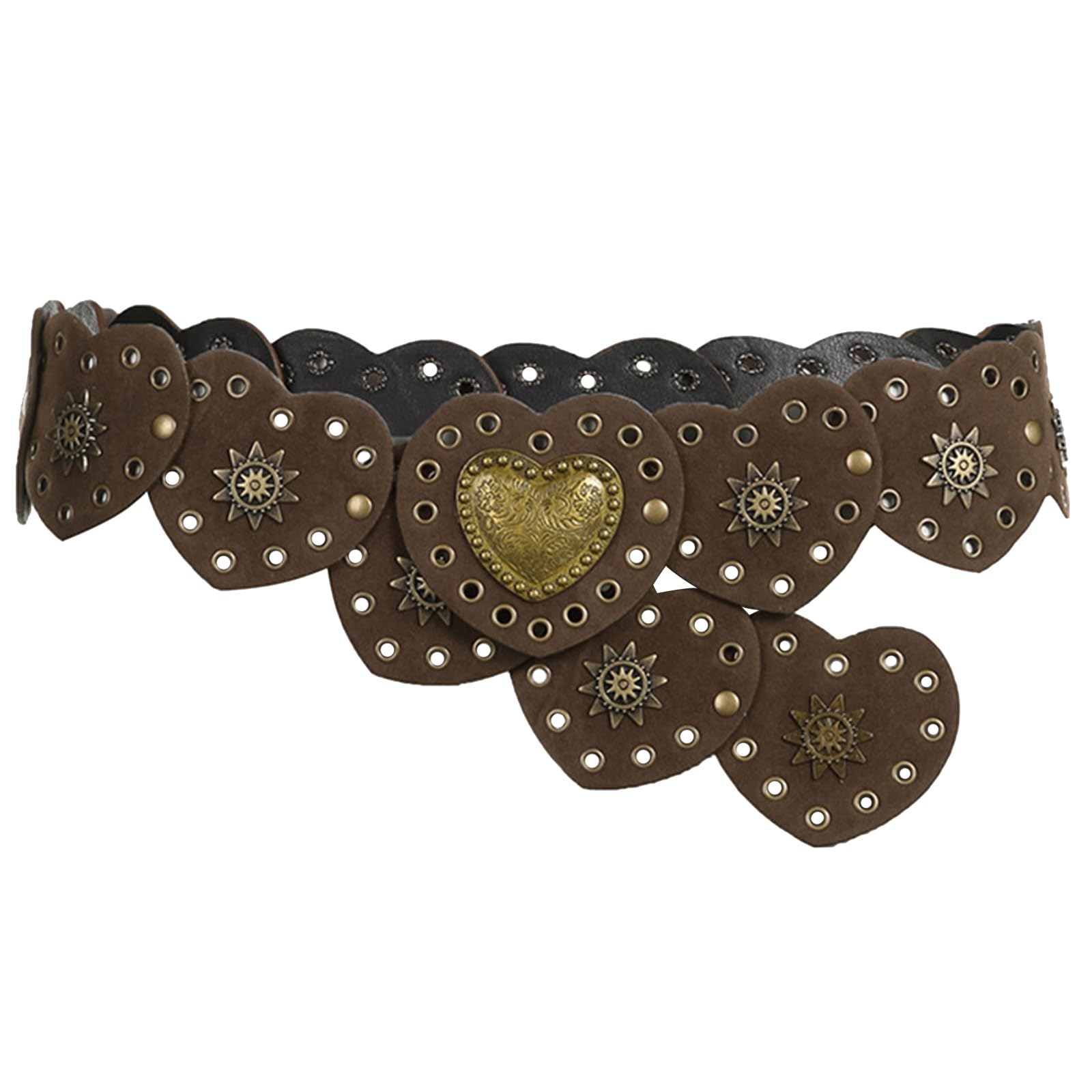 Brown Heart-Embellished Belt Justin Women main image 4
