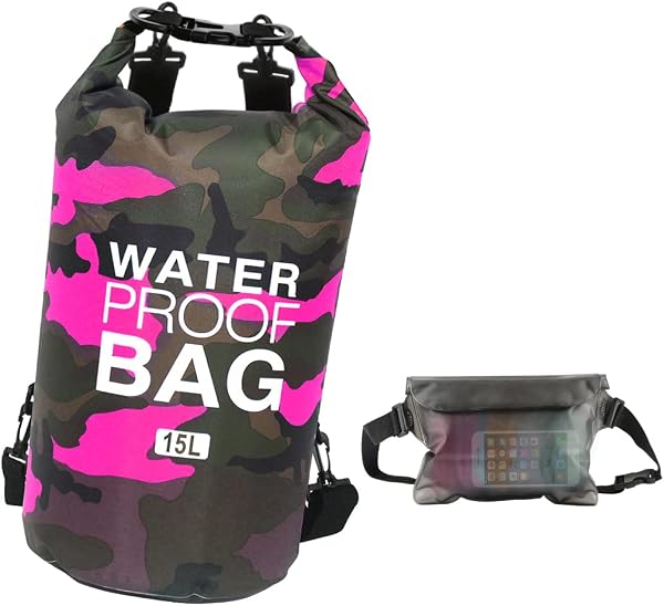 Idefair Borsa Impermeabile a Secco, Zaino da Spiaggia Galleggiante Borsa da Viaggio Leggero a Secco per la Spiaggia, Canottaggio, Pesca, Kayak, Nuoto, Rafting, Camping 5L 10L 15L 20L 30L - 1