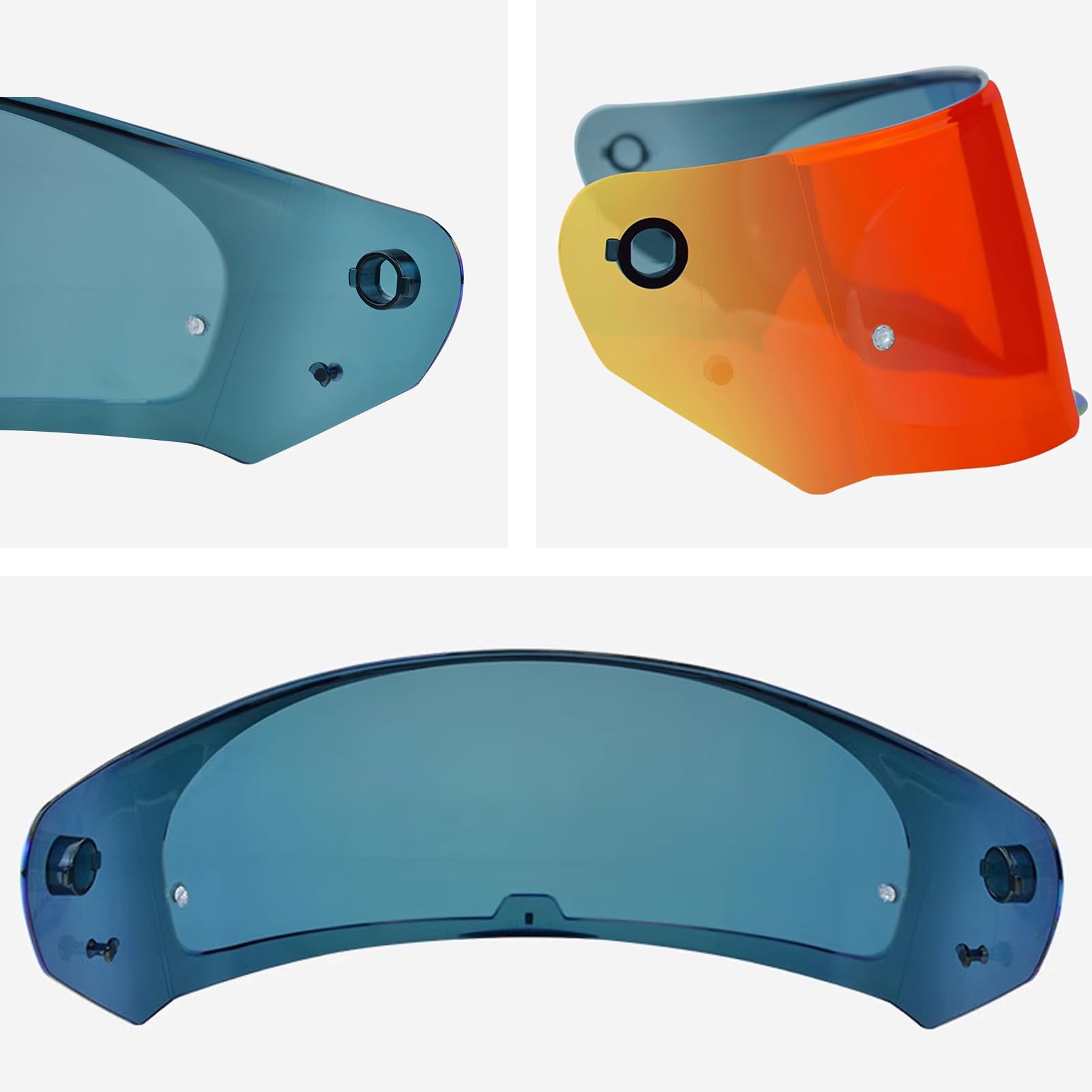 Visiera di ricambio per casco LS2, scudo esterno per caschi Ls2 (Revo Deep Red)