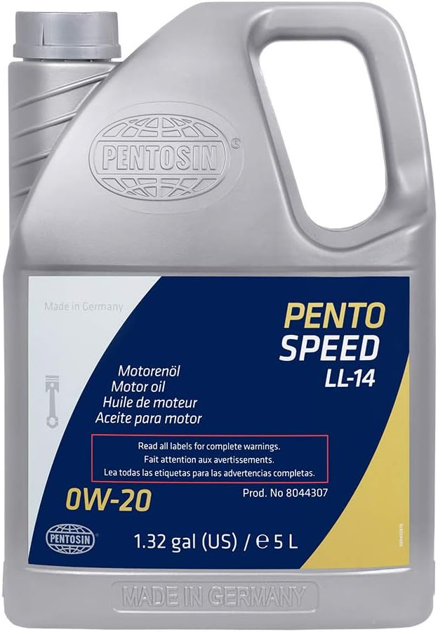 Pentosin 8044307 Pentospeed LL-14 0W-20 Full Synthetic Fuel Economy Engine Oil for Select BMW, Jaguar, Land Rover, and Mini Vehicles; 5 Liter