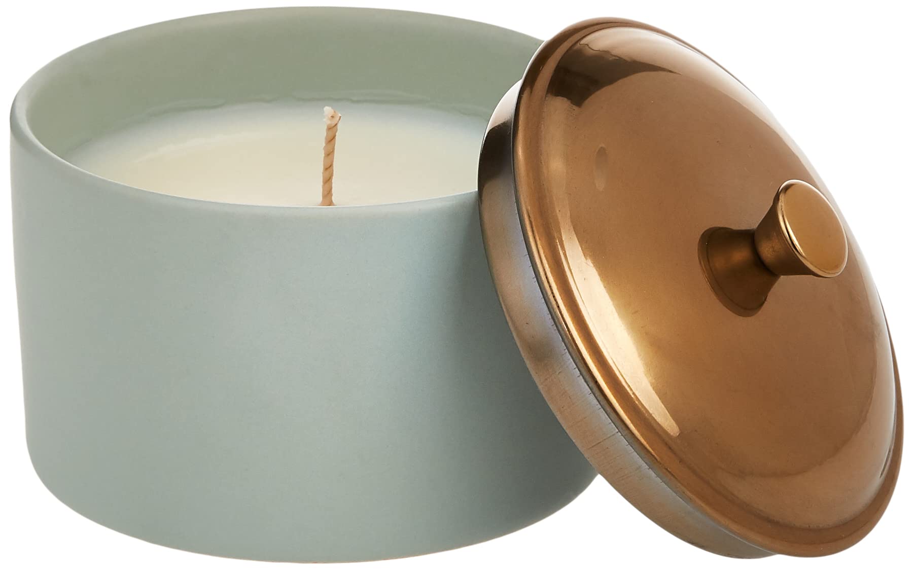 PaddywaxHygge Fig and Cedar Scented Jar Candles with Lid 5 oz, Grey