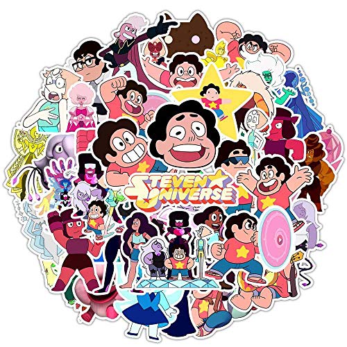 Steven Universe Pegatinas para ordenador portátil, 50 piezas de pegatinas de graffiti de dibujos animados americanos para Hydro Flask monopatín, guitarra, portátil, botella de agua, hijo, nieto