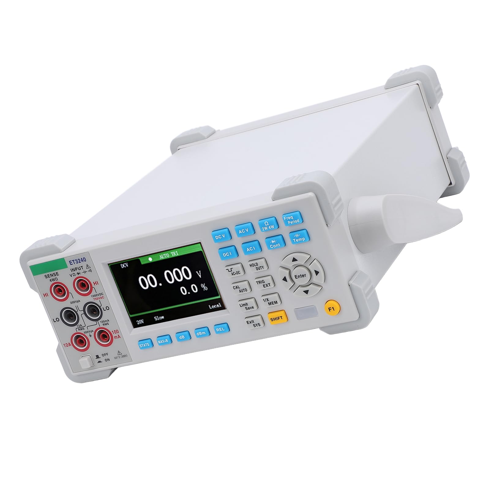 ET3240 Desktop-Multimeter, 3,5-Zoll-Bildschirm, 2-Draht-4-Draht-Kapazitätsmessmultimeter mit Hoher Genauigkeit und 12 Funktionen für Labore, Fabriken und den Heimgebrauch