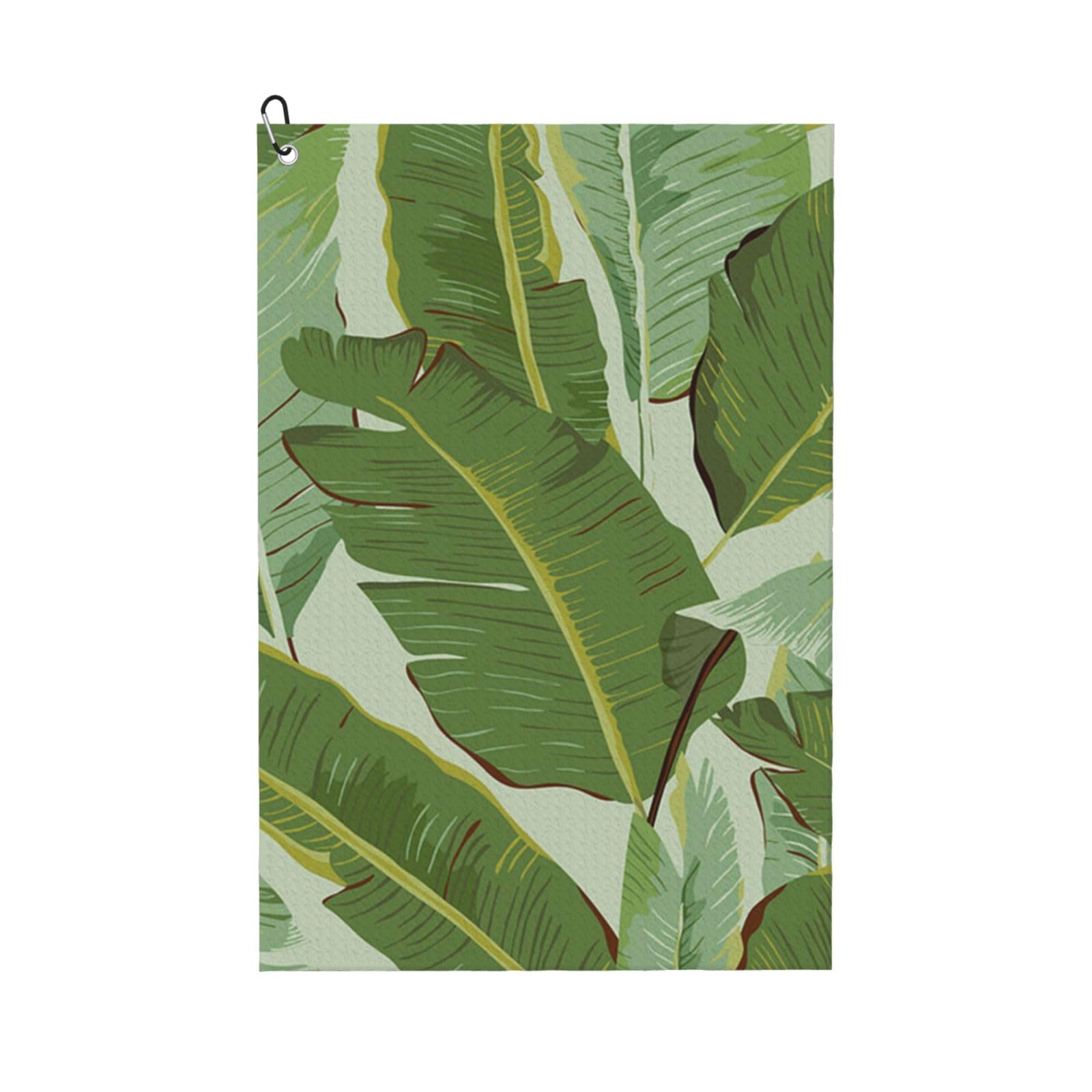 Hnnkloy Tropical Plant Leaf, 16x24 in Portable Waffle Golf Towels with Carabiner Clip for Golf Bag
