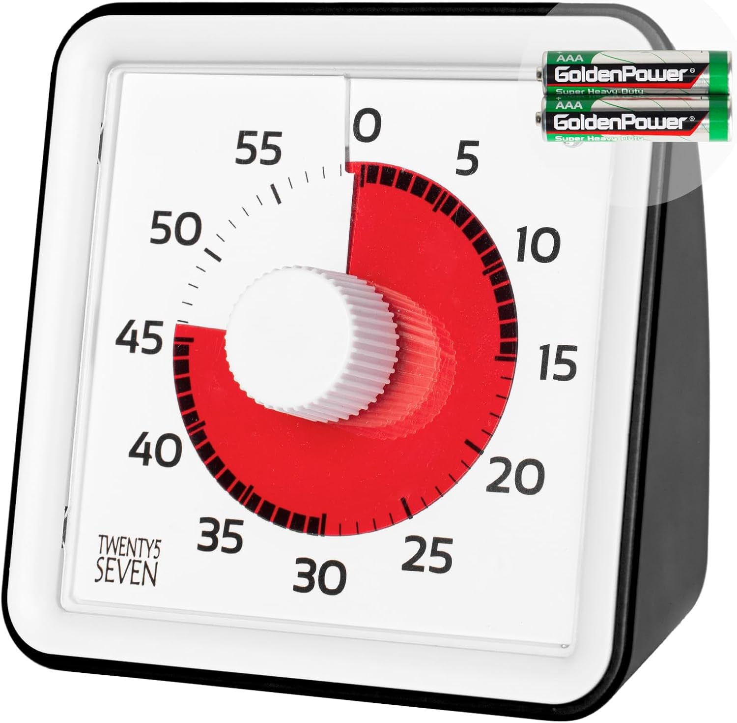 8cm Silent Countdown Timer, 60 Minute 1 Hour Visual Timer, Flashing