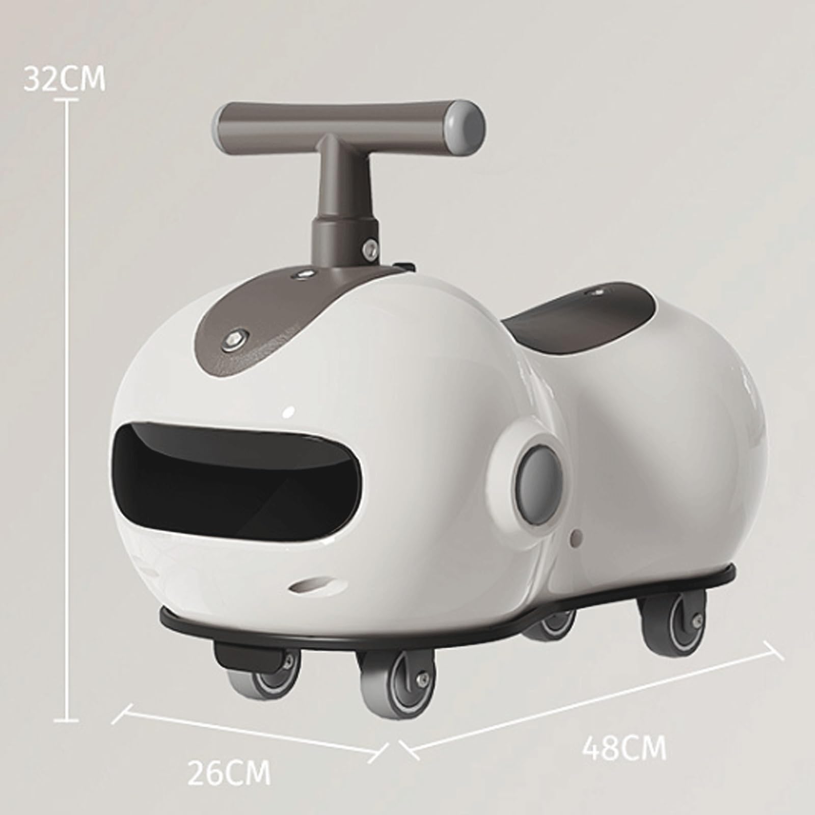 Kształt orzeszków ziemnych Wiggle Car Music Light Anti-Rollover jeździć na zabawkach | Swing Cars Whith kask plecak wiek 3+
