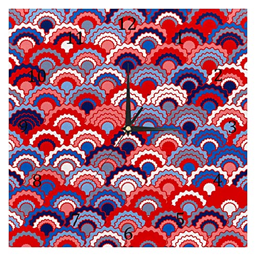 BestIdeas - Orologio da parete silenzioso al quarzo, con bilancia da pesce, senza ticchettio, a batteria, per camera da letto, soggiorno, cucina, ufficio