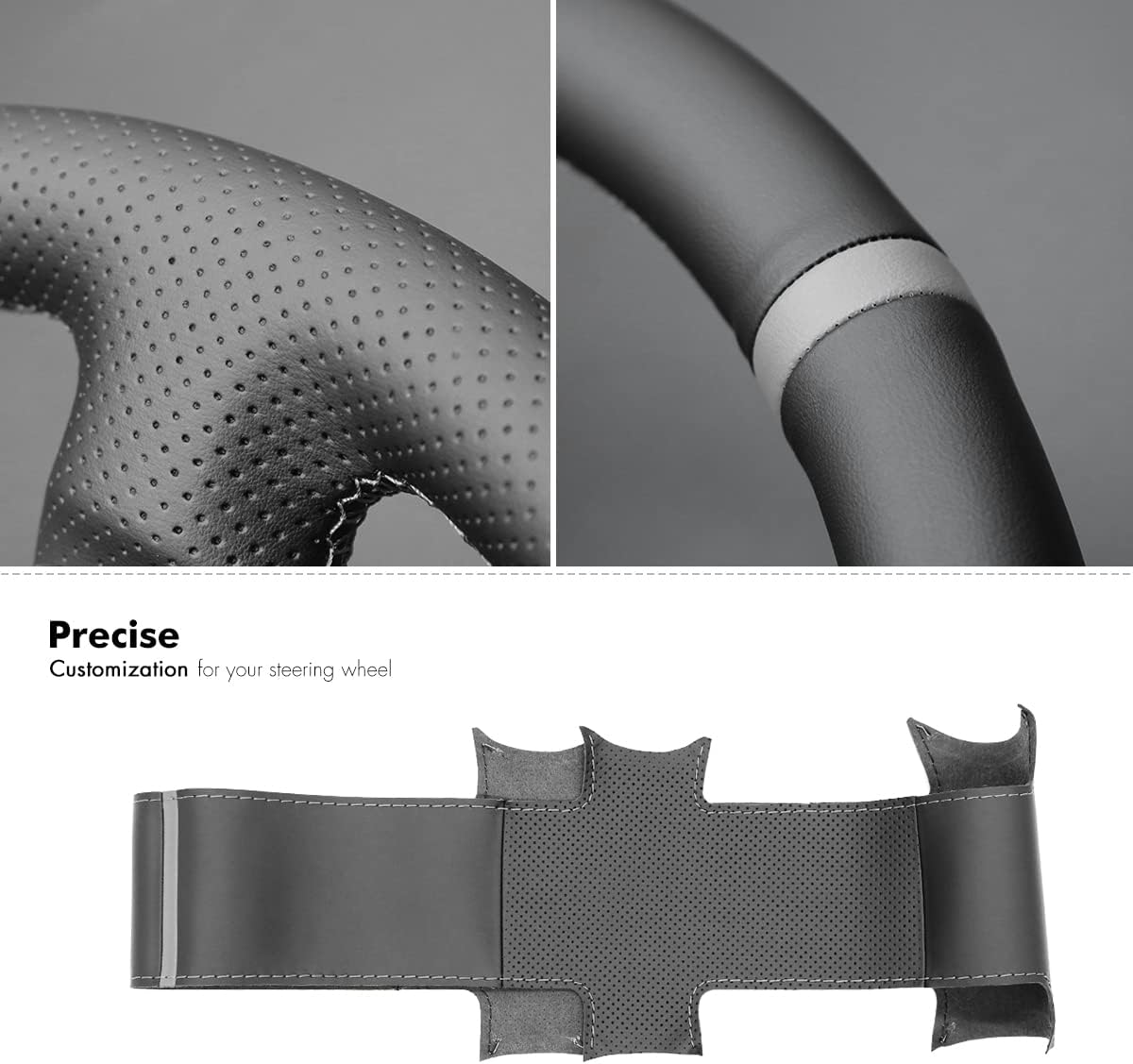 MEWANT Car Steering Wheel Covers for Toyota Echo 2000-2005 for Scion xA 2004-2005 / xB 2004-2005 Hand-Stitched Car Steering Wrap