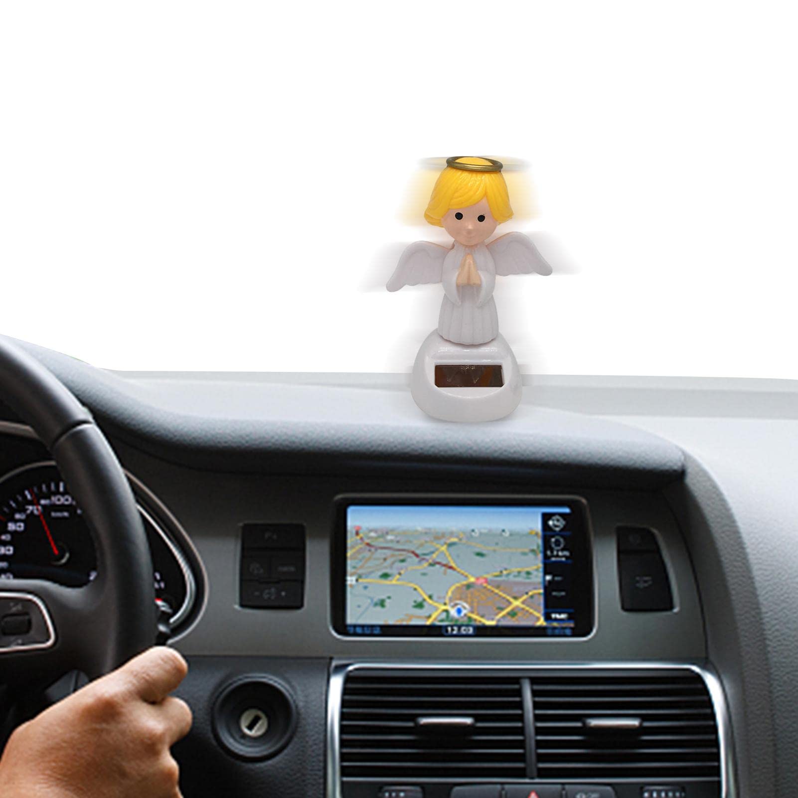 Maodom Angel Solar Car Decoration | Swinging Animated Bobble Dancer Toy,Shaking Head Car Ornament Dashboard Decoration Auto Accessories