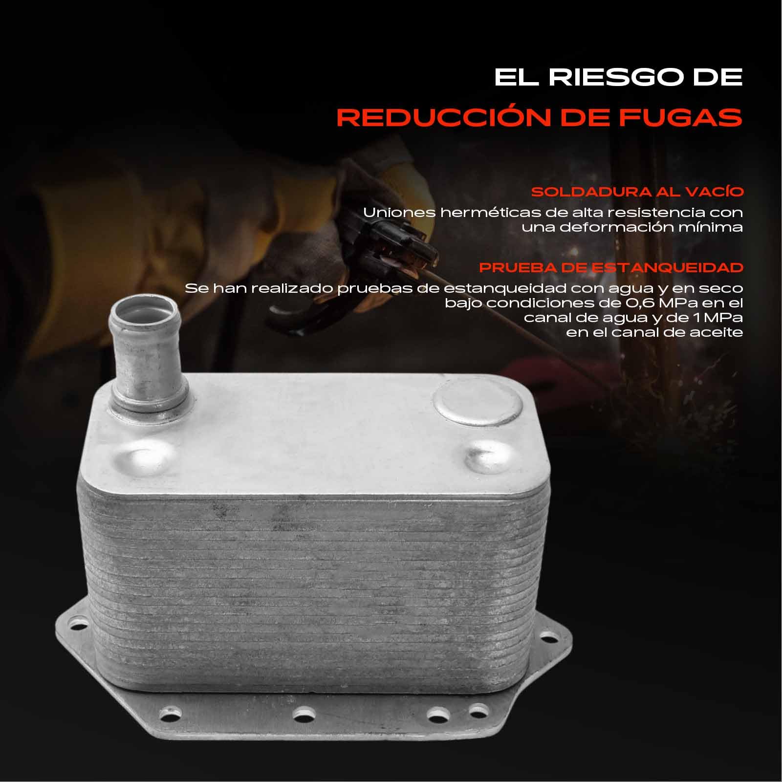 Frankberg Enfriador de aceite aceite de motor | Compatible con: Serie 6 Convertible E64, Serie 3 E46, Serie 3 Convertible E46, Serie 3 Coupé E46, Serie 3 Touring E91