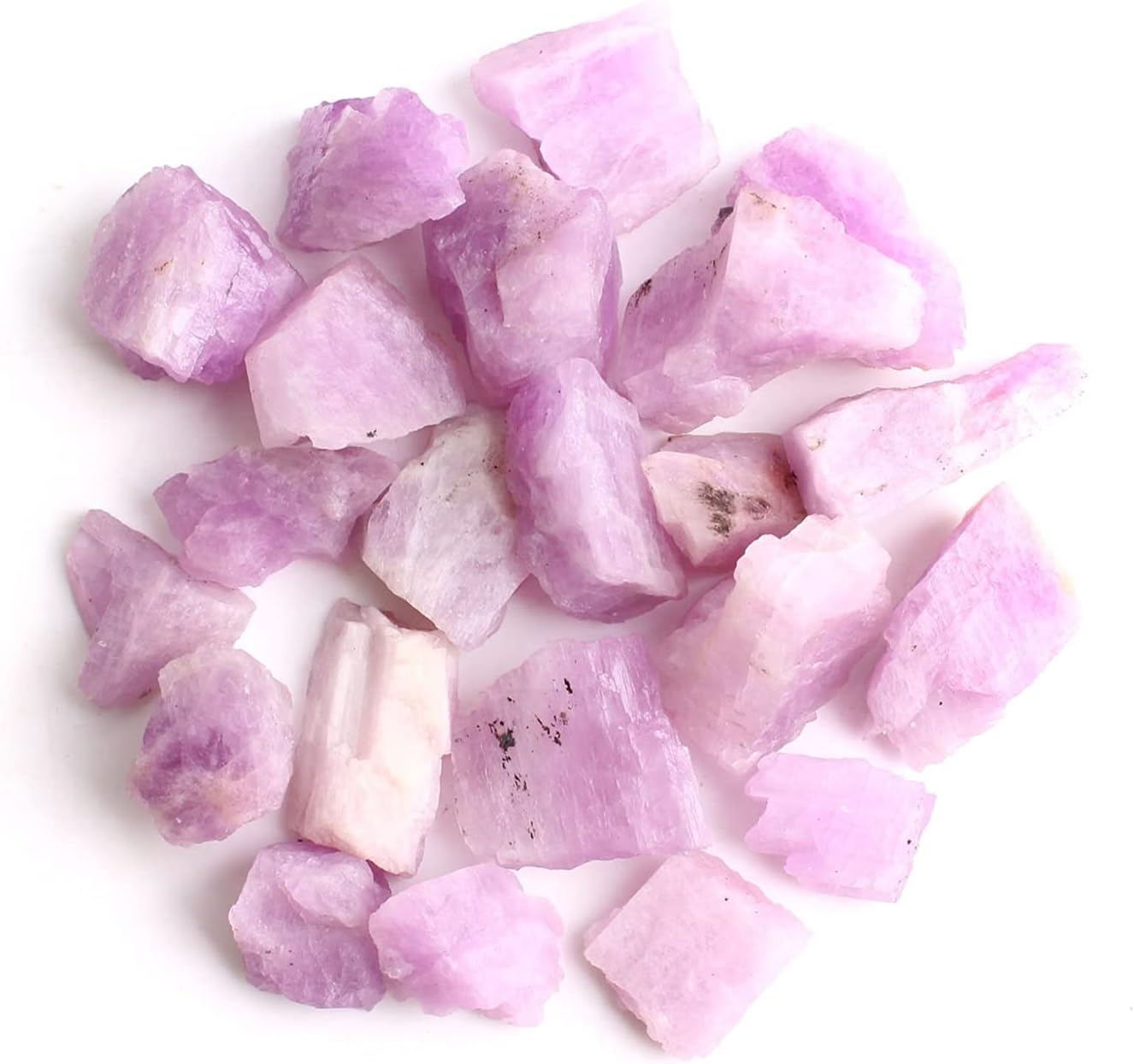 FIDEMM Natural Crystal Rough 30g Natural Raw Purple Kunzit Crystal Stone Rough Spodumen Chips Stones Skirt Quartz Minerals Sample Collection (Color : 30g(2-6pcs), Size : Kunzite)