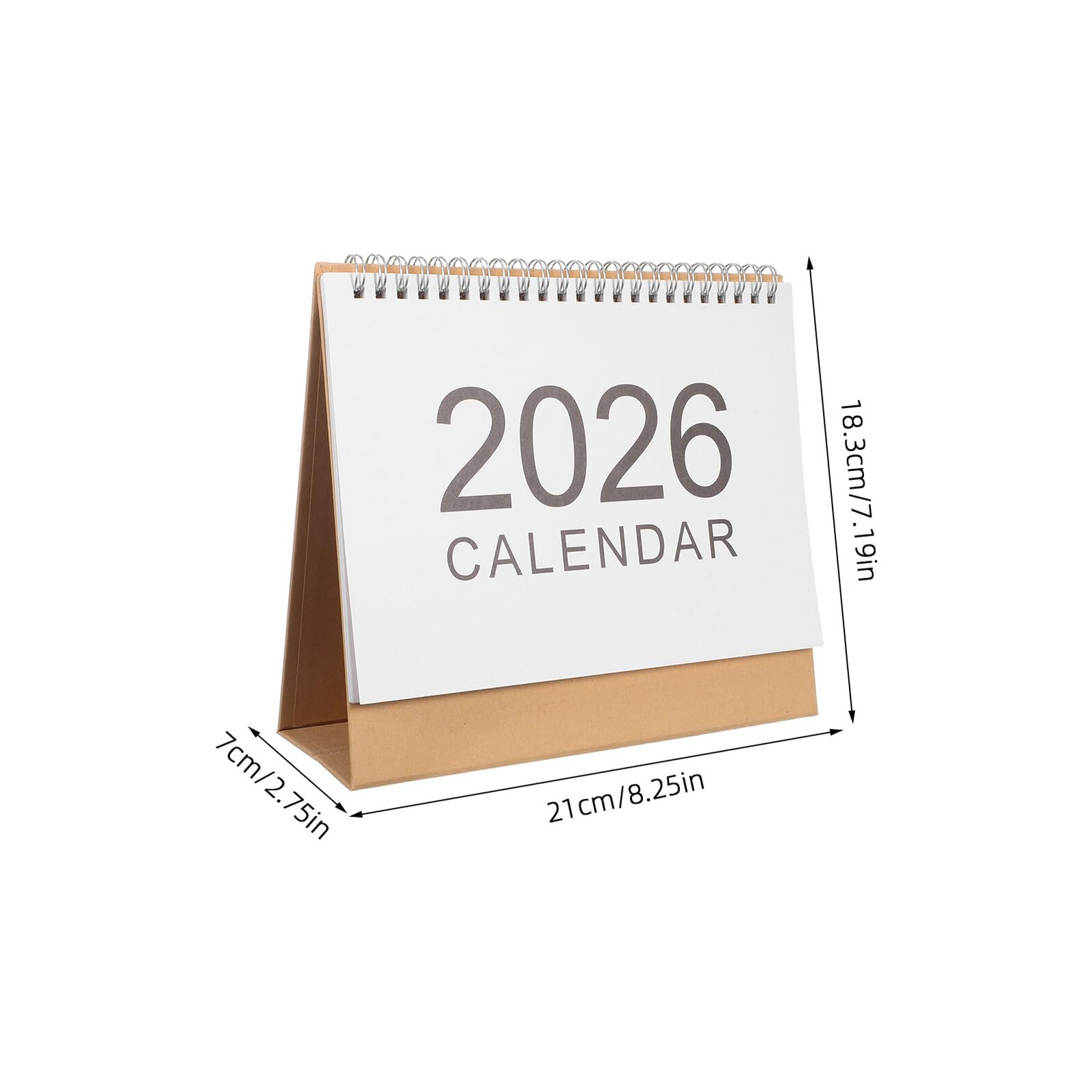 Calendario 2026 2 Pezzi Calendario da scrivania Calendario mensile Planner Giornaliero Desktop per Ufficio Casa Decorativo in Piedi
