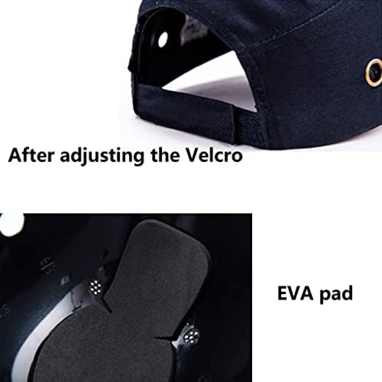 Casco de Seguridad Gorra anticolisión Gorra de béisbol portátil Ligera Carcasa Interior de ABS Tela de algodón cómoda Banda para el Sudor Engrosada Tamaño de Almohadilla EVA 58-62 CM Muchos