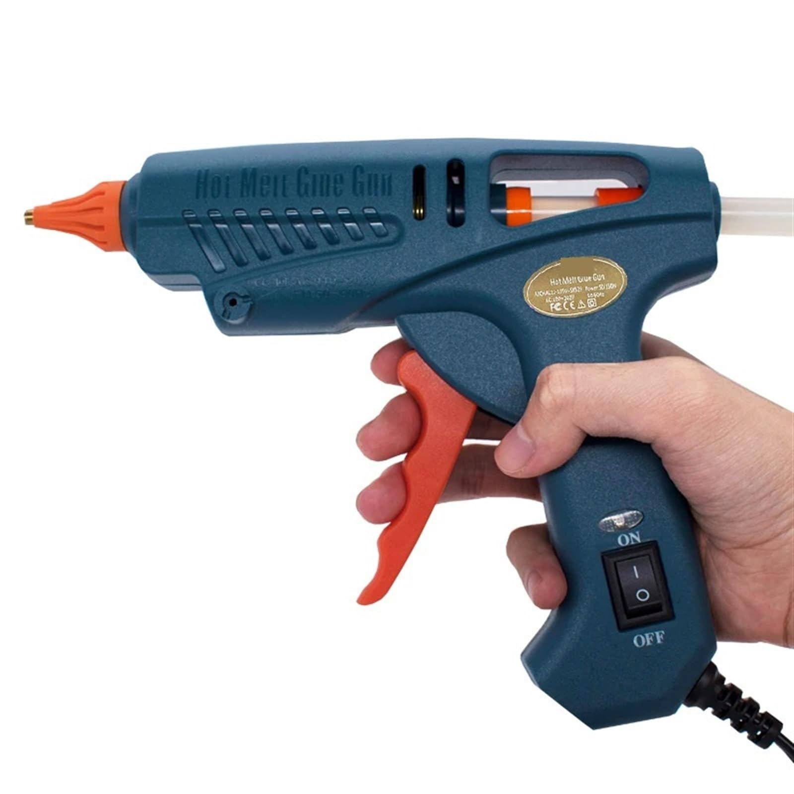 Pistola for colla a caldo, ullo in rame da 50 W/150 W 100 W for stick di colla da 11 mm Borsa for attrezzi for pistola a caldo adesiva fai da te for la casa Creazione senza sforzo(50-100w,Tool Bag)