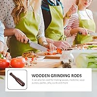 Vista 4 de Healifty Cocina Comida Masher Masher Masher Maja de Madera Herramienta para Barman Uso en el Hogar 7.8 in Chucrut Pounder Sauerkraut Pounder