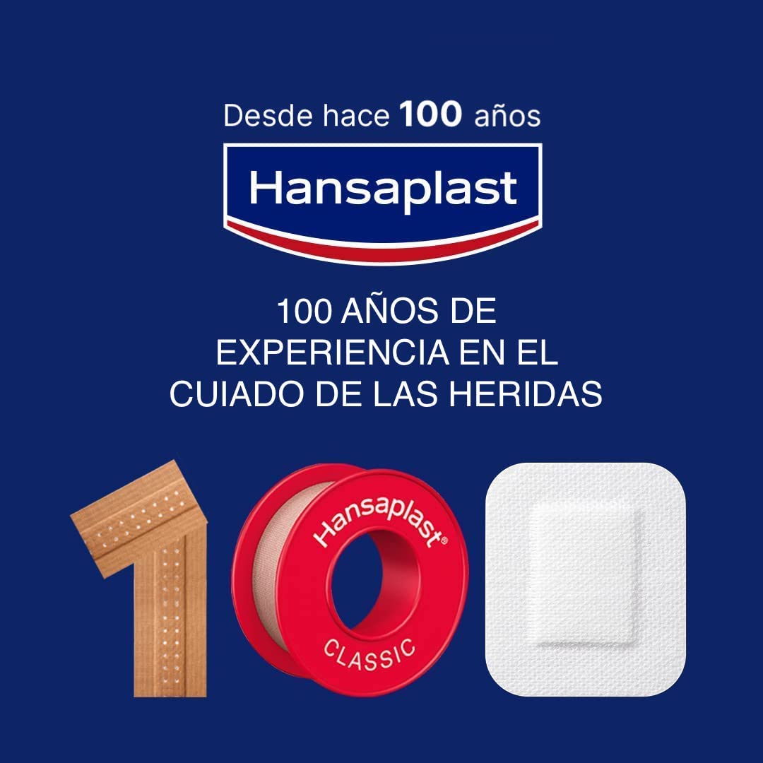 Hansaplast Venda cohesiva para dedos, venda autoadhesiva resistente al agua para botiquín, se rasga con la mano, transpirable, 5 m x 2,5 m
