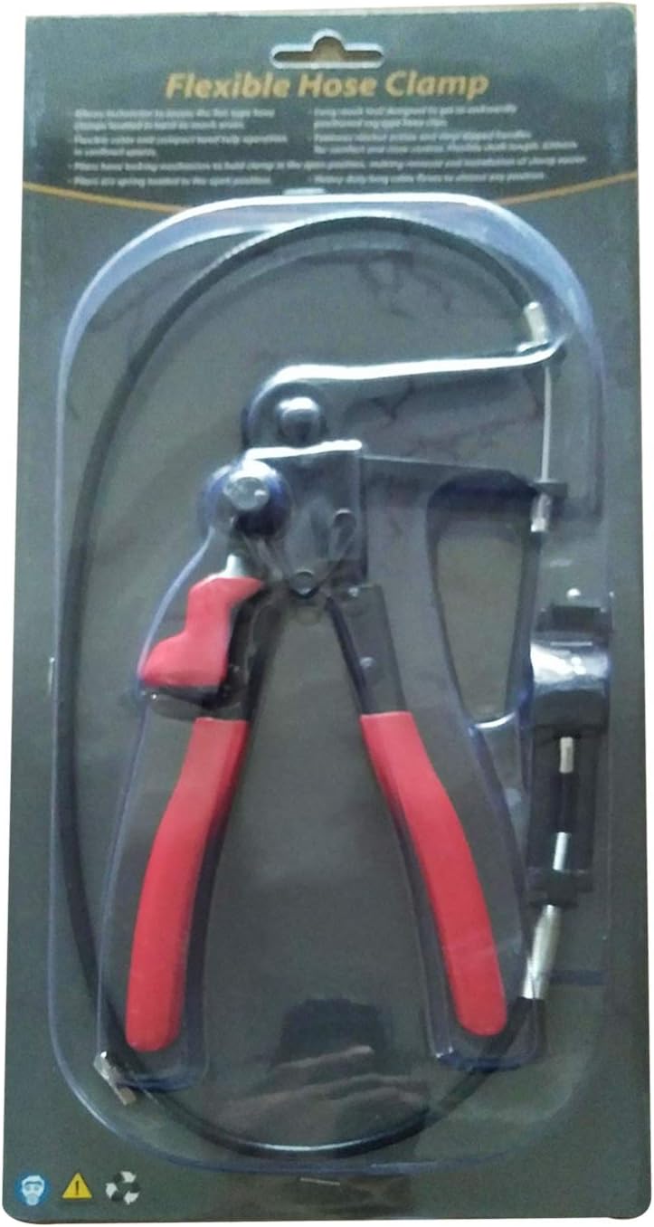 24" Flexible Hose Clamp Plier Cable-Type Wire Long Reach Compatible for Car Truck Fuel Oil Water Pipe Repair Tool