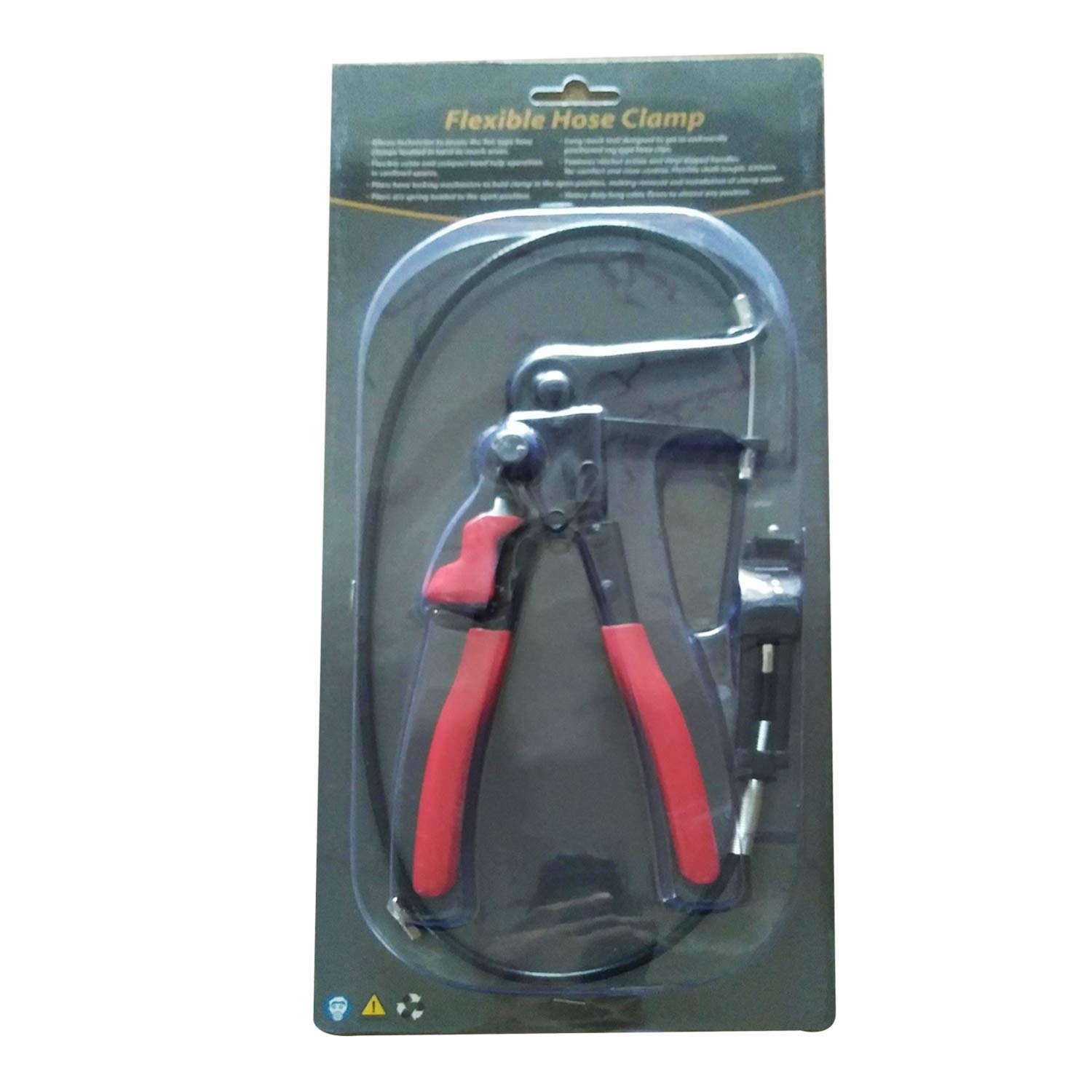 24" Flexible Hose Clamp Plier Cable-Type Wire Long Reach Compatible for Car Truck Fuel Oil Water Pipe Repair Tool