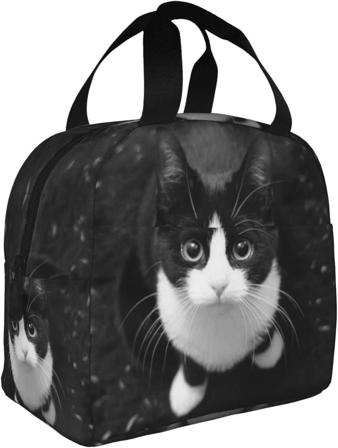 Amazon | 八割れ 猫 ハチワレ猫ちゃん 保冷 がま口 ランチバッグ