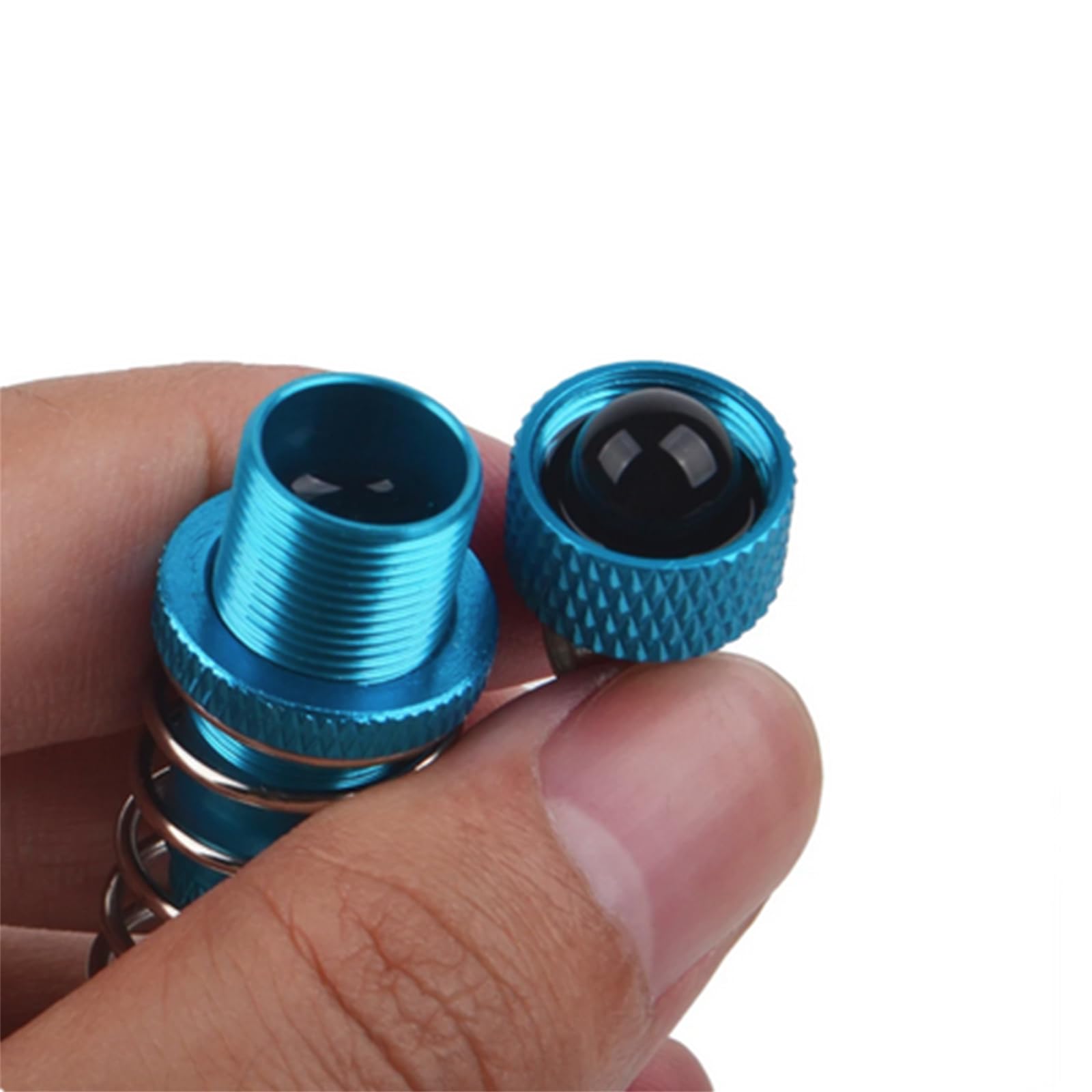1/10 RC Ammortizzatori anteriori e posteriori, confezione da 4 in alluminio per Tamiya DT-02 DF-02 DT-03 TT-02B 1/10 RC Parti di aggiornamento (blu)