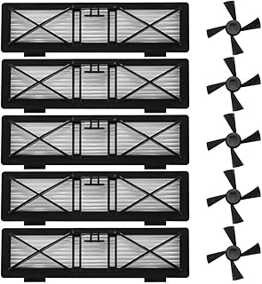 Replacement Ultra Performance Filters Side Brushes Compatible with Neato Botvac Connected Series D10 D9 D8 D3 D4 D5 D6 D7 and Botvac D Series D75 D80 D85 Robot Vacuums,10-Pack.