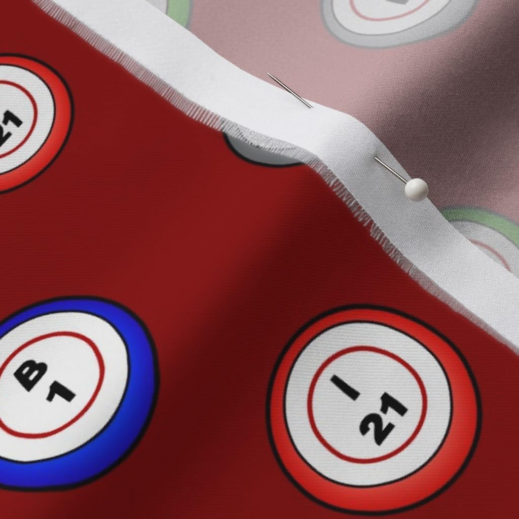 Spoonflower Fabric - Balls Gaming Gambling Casino Games Vintage Stripes Printed on Organic Cotton Sateen Fabric by The Yard - Sewing Quilting Apparel Home Decor