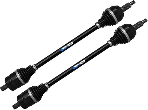 SuperATV Ejes delanteros Rhino 2.0 de alta resistencia para Polaris RZR XP Turbo 2016-2023, par delantero, fabricado con acero cromado 4340, 2 veces