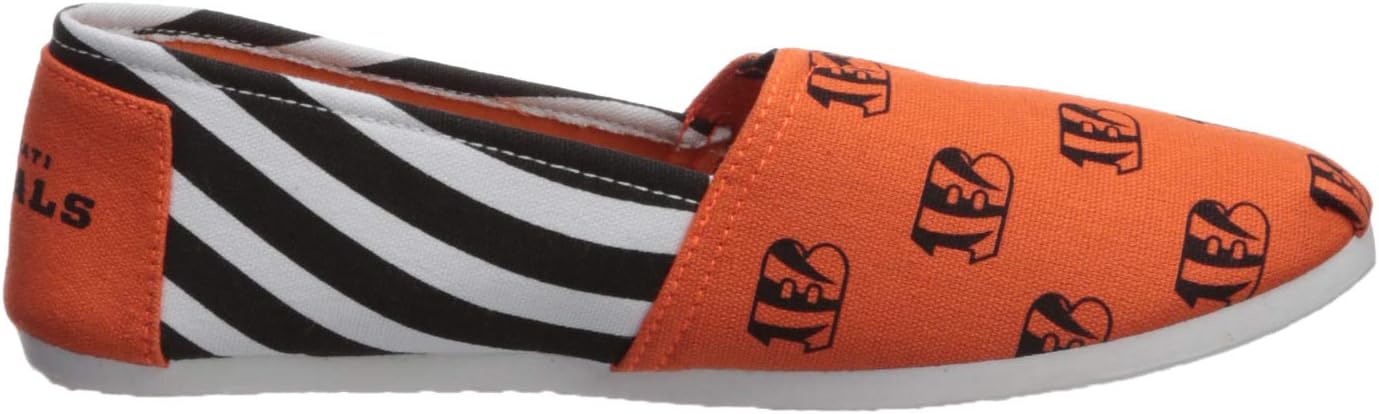 FOCO Womens NFL Team Stripe Canvas Slip On Shoes : Clothing