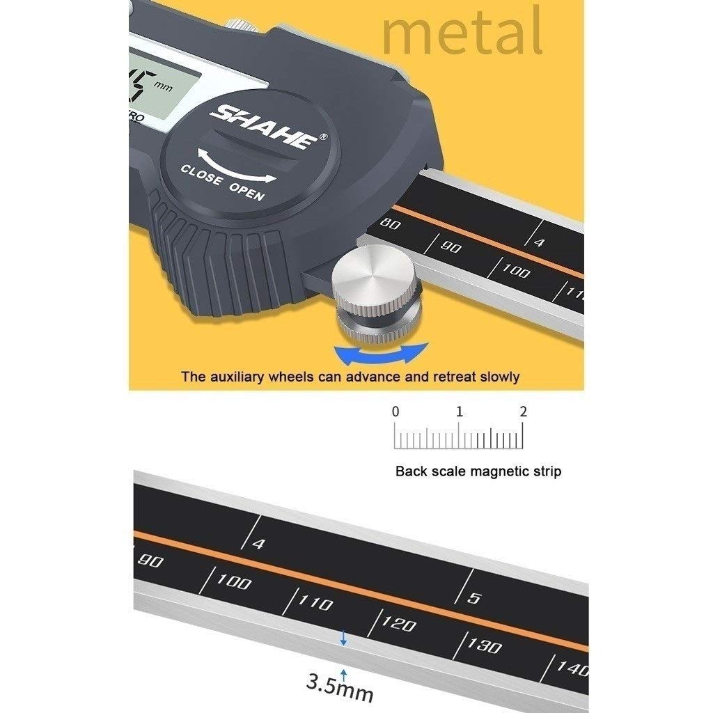 Righello In Carbonio Per Pinza Elettronica Digale Da 150mm/300mm Con Strumento Di Misurazione Della Ganascia Lunga Strumento Di Misurazione Del Calibro Righello Elettronico - Foto 13