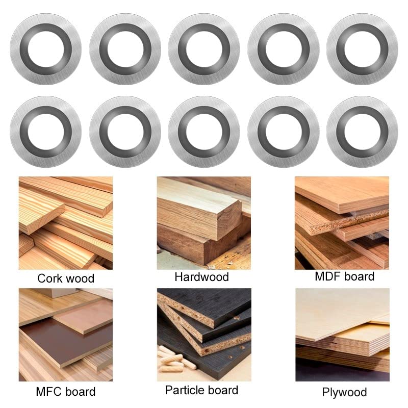 10 piezas Insertos de Carburo Redondos de Repuesto para Torno de Madera miniatura 4