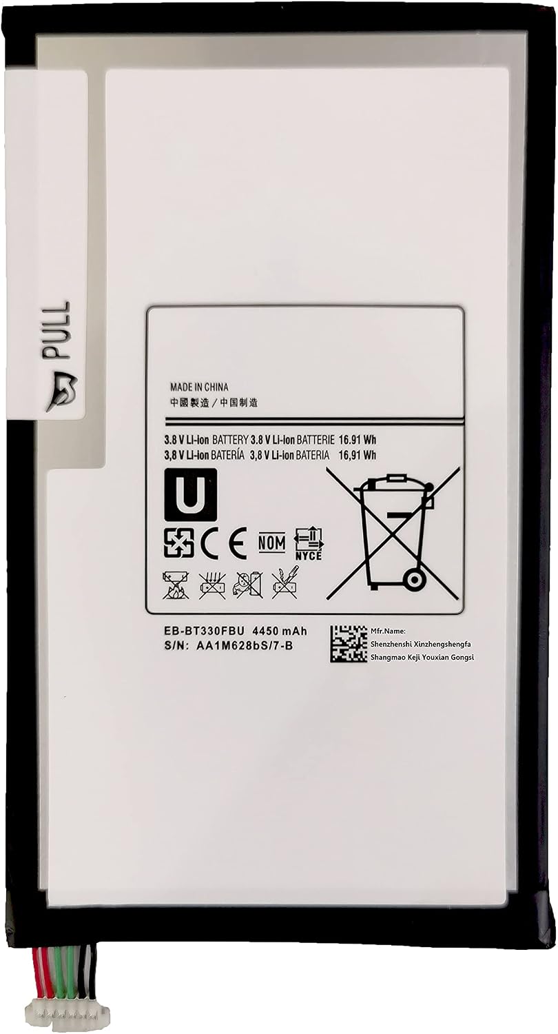 3.8V 16.91WH EB-BT330FBE EB-BT330FBU Replacement Battery for Samsung Galaxy Tab 4 8.0 T330 T331 T331C T335 SM-T330 SM-T331 SM-T335