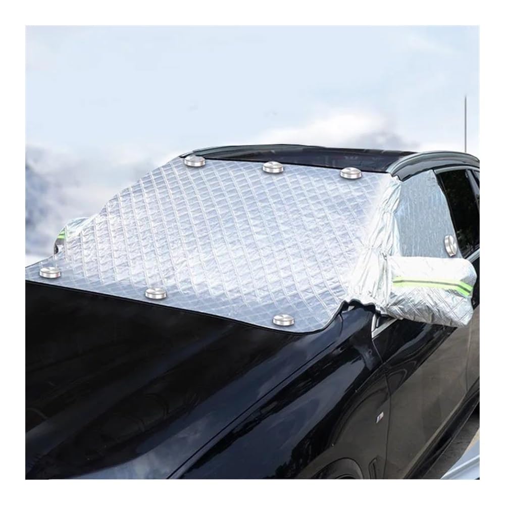 Cubierta Parabrisas Coche Cubierta De Parabrisas Delantero De Coche Parasol Para Automóvil Protector Solar Antihielo Impermeable Cubierta De Nieve Para Parabrisas De Coche Funda Parabrisas Invierno(BI