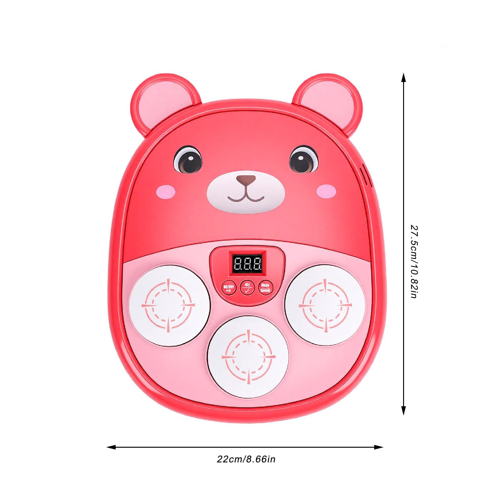 Machine de Poinçonnage Musicale pour Enfants, Jouet Interactif en Forme d'ours de Dessin animé, Jeu de Poinçonnage électronique pour Le Plaisir en Famille, Comprend Une Batterie de 500 MAh