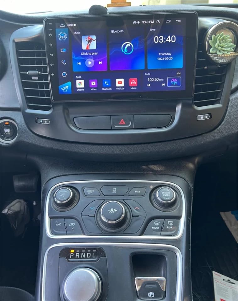 9" Car Stereo for Chrysler 200 200C 200S 2015-2019 2018 2017 2016 2-Din w/Carplay AutoTouch Screen Car Radio Receiver w/WiFi GPS Navigation Bluetooth AHD Backup Camera Mic