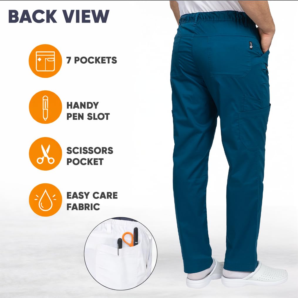 B-well Dante Man - Pantalones médicos para hombre, de alta calidad, con cintura elástica — view 4
