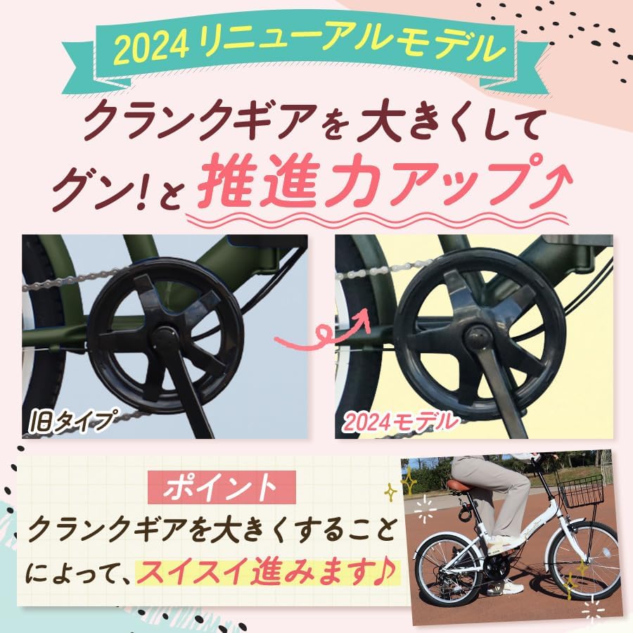 新品未開封折りたたみ自転車 AIJYU カゴ付 20インチ P-008N