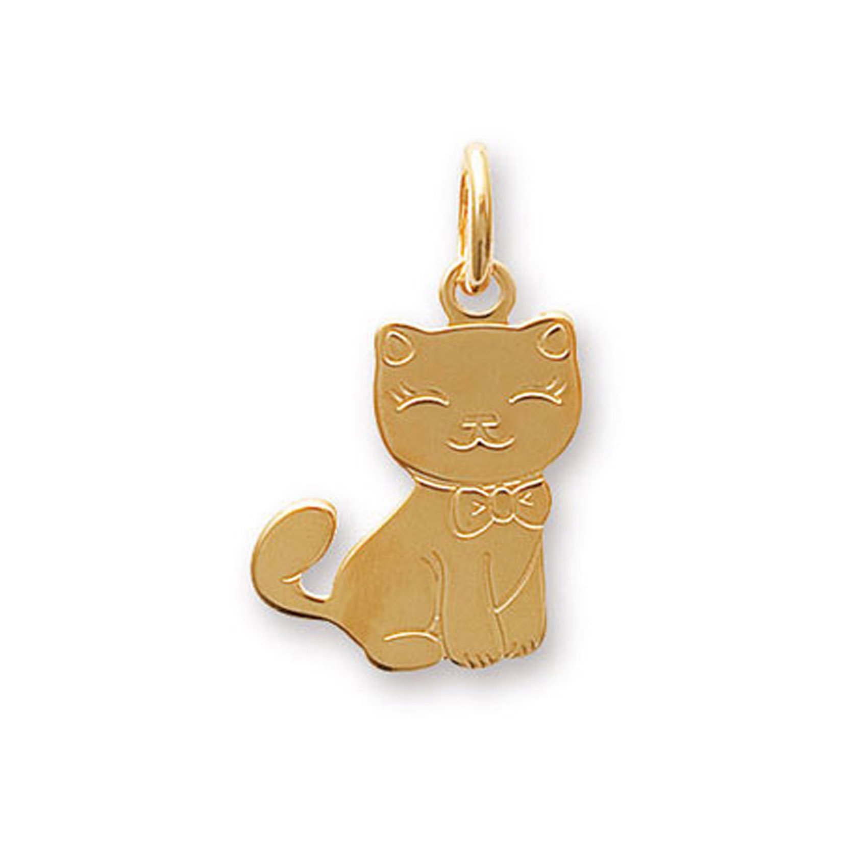 Pendentif chat plaqué or cadeau idéal anniversaire et fêtes