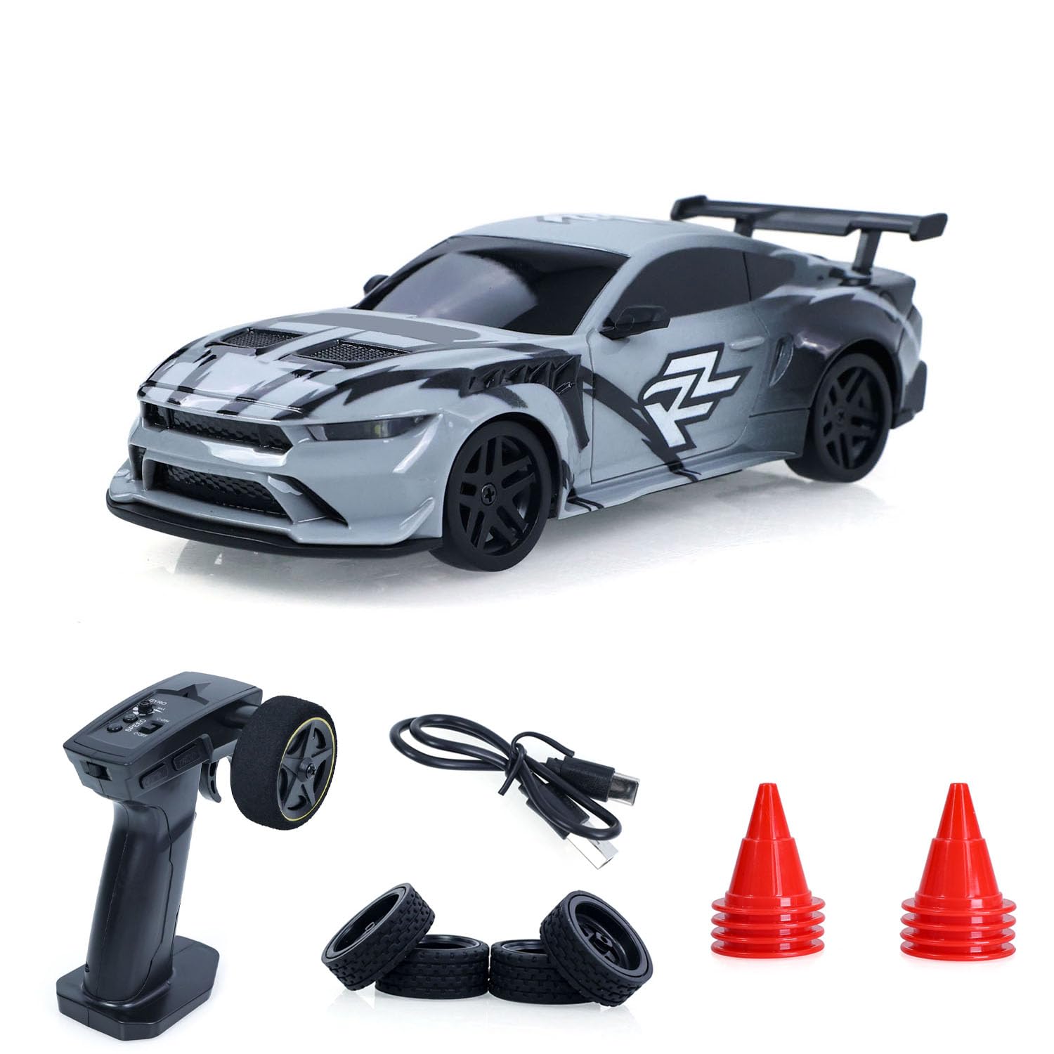 wheelfun 4x4 Plastic 1/36 RC Drift Car 3614 High Speed 25KM/H Gyro Model Indoor Outdoor Mini Racing Car LED Lights Battery 2.4G Radio
