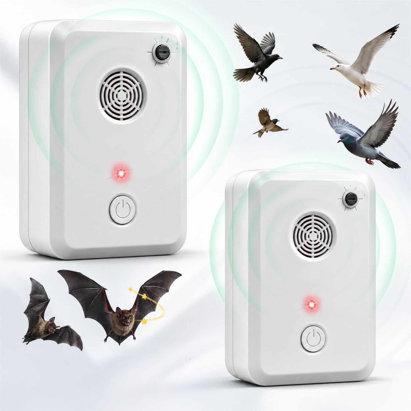 JahyElec 2-Pack Bat Repeller