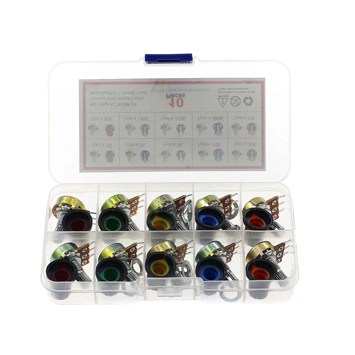Kit et composants DIY Electronics boîte potentiomètre unique WH148 B5K B50K 1M