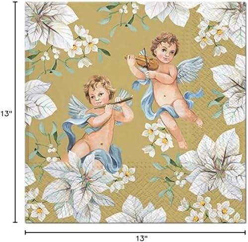 Miniatura 6 de Servilletas de papel de Navidad de 20 unidades de 13 x 13 pulgadas, servilletas de papel de 3 capas para cenas y fiestas, servilletas desechables