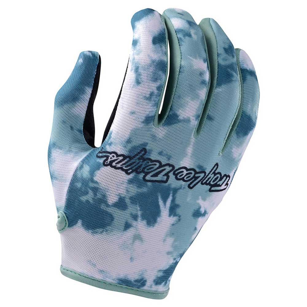 Troy Lee Designs Flowline Plot Motocross Gloves (Light Blue, M)
