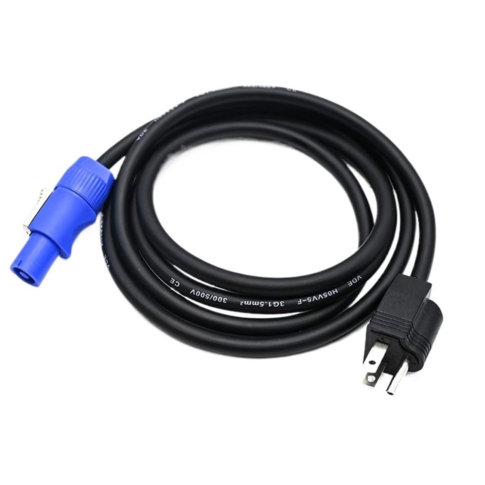 Męski kabel 1 m 1,5 m 2 m 3 m 5 m 8 m 10 m adapter męski na zasilanie z niebieskim głównym kablem zasilającym AC (1,5 m)
