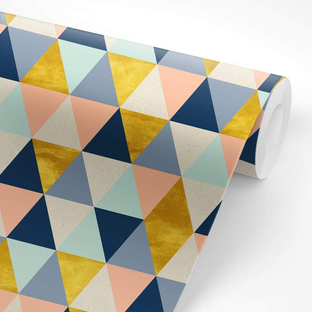 kina - RA0035 Film adhésif pour Meubles et Murs Autocollants muraux imperméables Anti-Rayures Papier Peint Géométrique PVC pour Mur appareils de Cuisine Salle de Bain