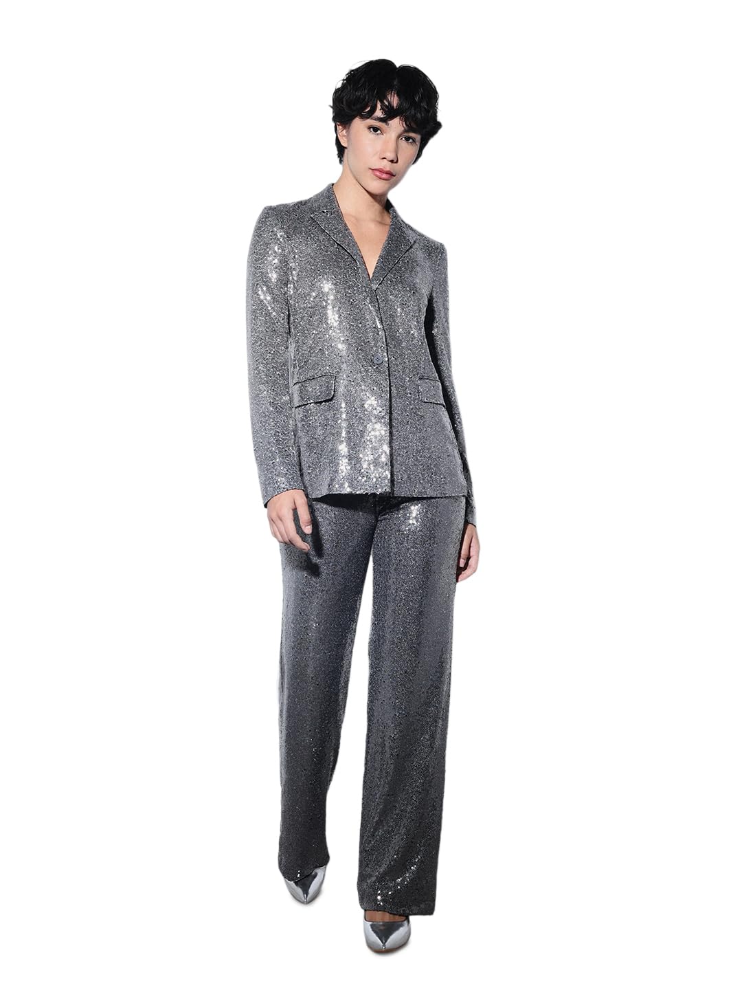 only Women Lapel Collar Self Design Casual Tailored Jacket-picture-33