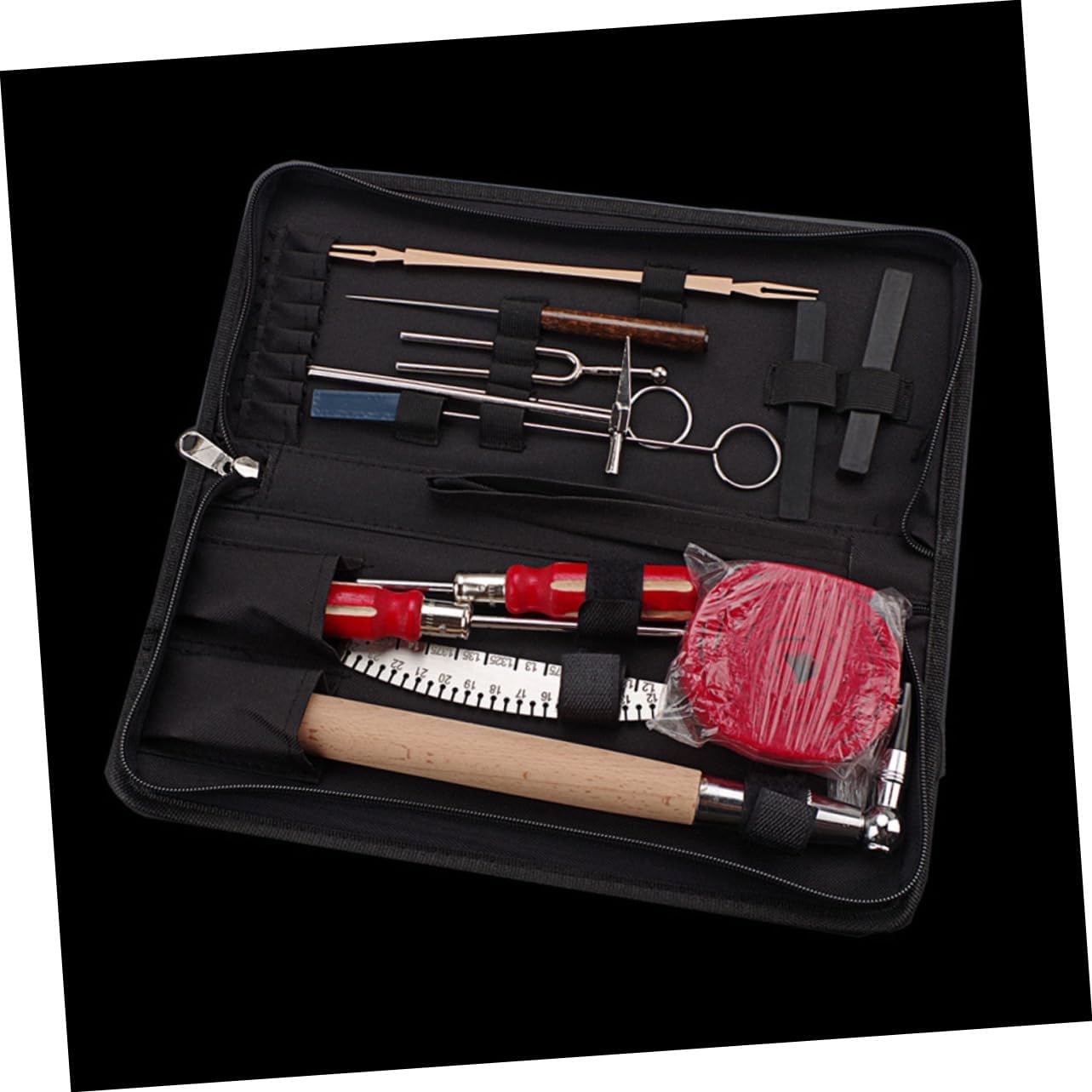 Mikinona 1Set Piano Mute Tool Kit with Temperament Strip Durable Tuning Wrench Easy to Use Design for Piano Maintenance and Tuning Accessory for Pianos