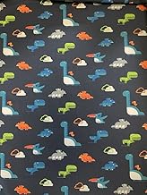 BRINGEN SIE UNSEREM STOFF LEBEN Softshell Children's Fabric Rain Fabric Dinos Dark Blue from 50 cm