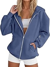 Yinguo Hoodies For Women UK Winter Jackets Oversized Hoodie Zip Up Longline Sweatshirts Trendy Casual Loose Long Sleeve Crewneck Pullover Comfy Fall Cloth Fashion Ladies Outfit