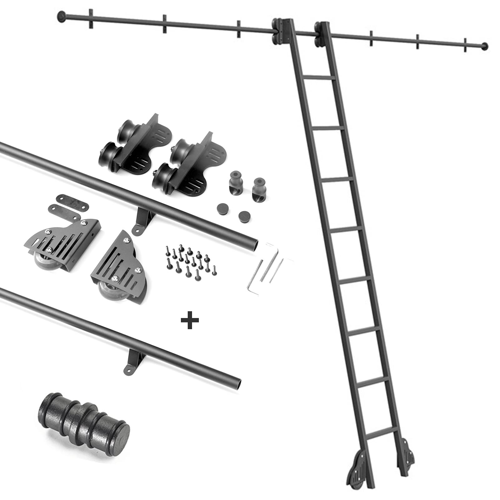Rail rétractable pour bibliothèque kit de matériel à tube rond